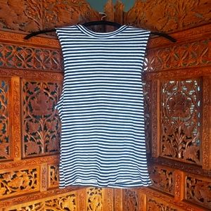 Mock neck striped tank